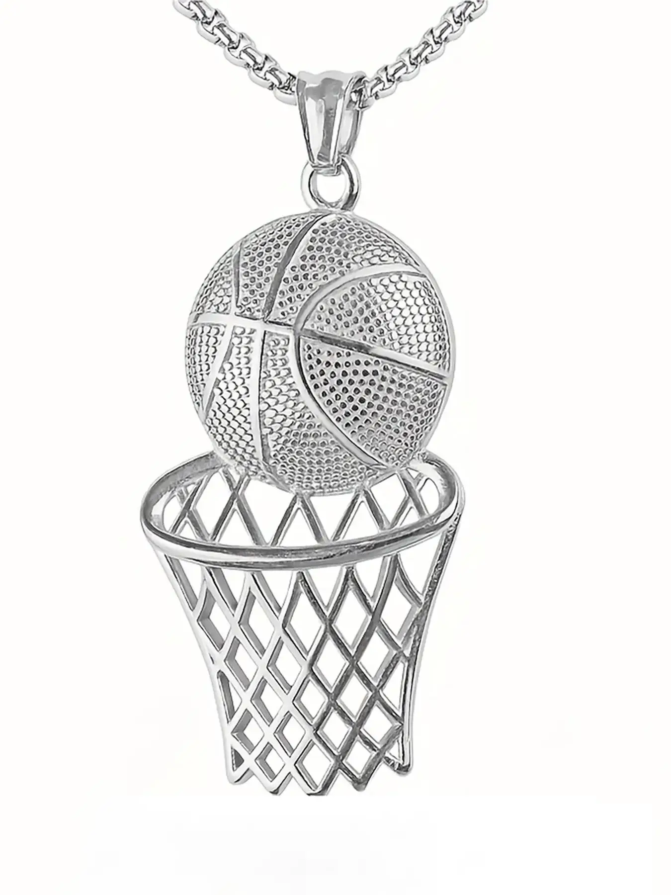 Basketball Hoop Pendant Necklace for Men & Women, Fashion Jewelry for Party, Daily Clothing Decor, Trendy All-match & Exquisite Jewelry for Birthday G