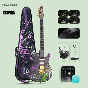 【Enya Inspire Electric Guitar】 39 Inch Smart Electric Carbon Fiber Guitarra with 15W Wireless Speaker, 20 Distinct Tones, Onboard Presets, Gig Bag, Charging Cable, Adjusting Wrench, mothersdaygift,tiktokshopstockup，#Summervibes