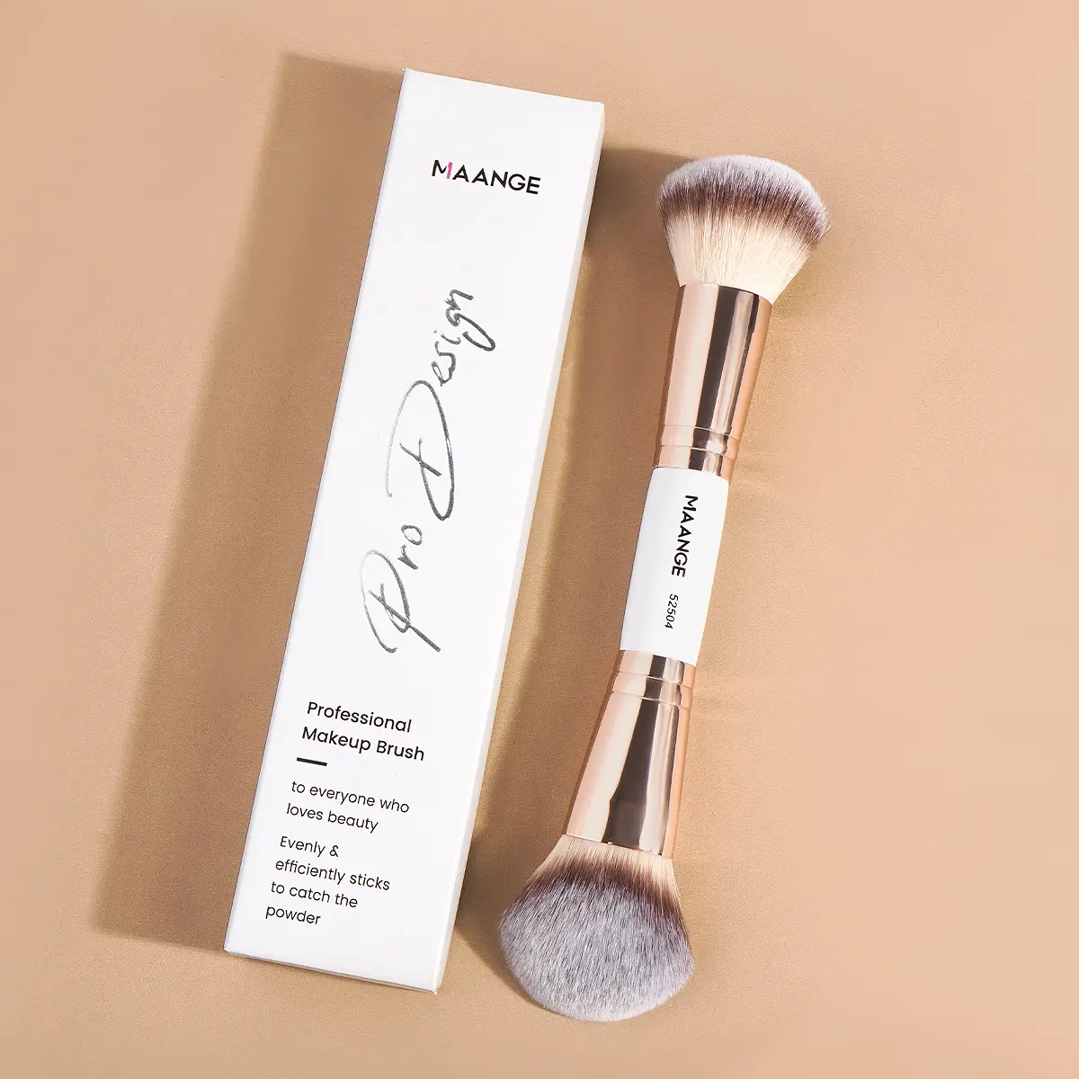 MAANGE 1pc Professional Double-Ended Makeup Brush, Sloping Foundation Brush Round Head Brush Powder Brush Concealer Brush for Blending Liquid Powder, Concealer Cream Cosmetics Blush Brush, Makeup Accessories Gifts for Friends