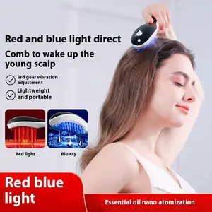 Electric Scalp Massager Comb, Beauty Massagers, USB Rechargeable Light Therapy Device, Hair Growth Essential Oil Injector, Perfect Gift for Holidays