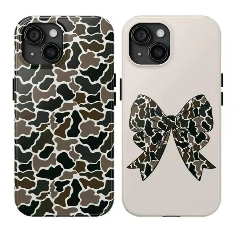 Camo Pattern Phone Case Compatible with iPhone 17 16 15 14 13 12 11 Pro Plus Pro Max and Samsung Galaxy Series, Premium Anti-Fall Shockproof Protective Cover for Men Women Couple Y2K Aesthetic