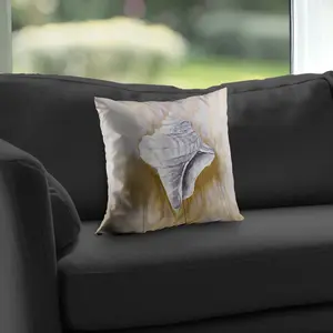 Begin Home Decor C1PT1414GGAU3W 14 x 14 in. Conical Shell Bedroom Still Life Throw Pillow - Home Decor