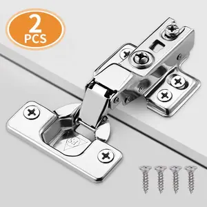 Universal Cabinet Door Hinge, Thickened Stainless Steel Heavy Duty Cabinet Hinge, Cabinet Hinge for Home, Hardware, Screws