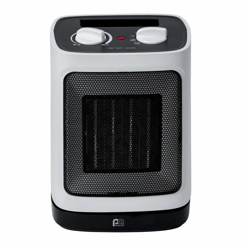 Perfect Aire 1PHC10 10-in Oscillating Ceramic Heater - 1500/900W Mechanical Silent Heater for Home, Office - Covers 129 sq. ft.