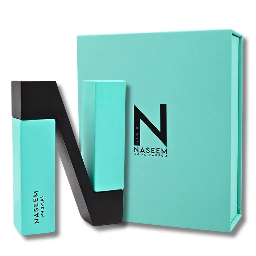 NASEEM Whispers Aqua N Eau de Parfum Spray - 60ML Unisex Wear Adult Fragrance with Warm, Earthy Notes of Leather, Leather Patchouli, Wood, Saffron - Single Item Perfume Scent, Fragrance Perfume Scent, Adults, Woody Saffron, Liquid, Fragrance Spray, Leathe