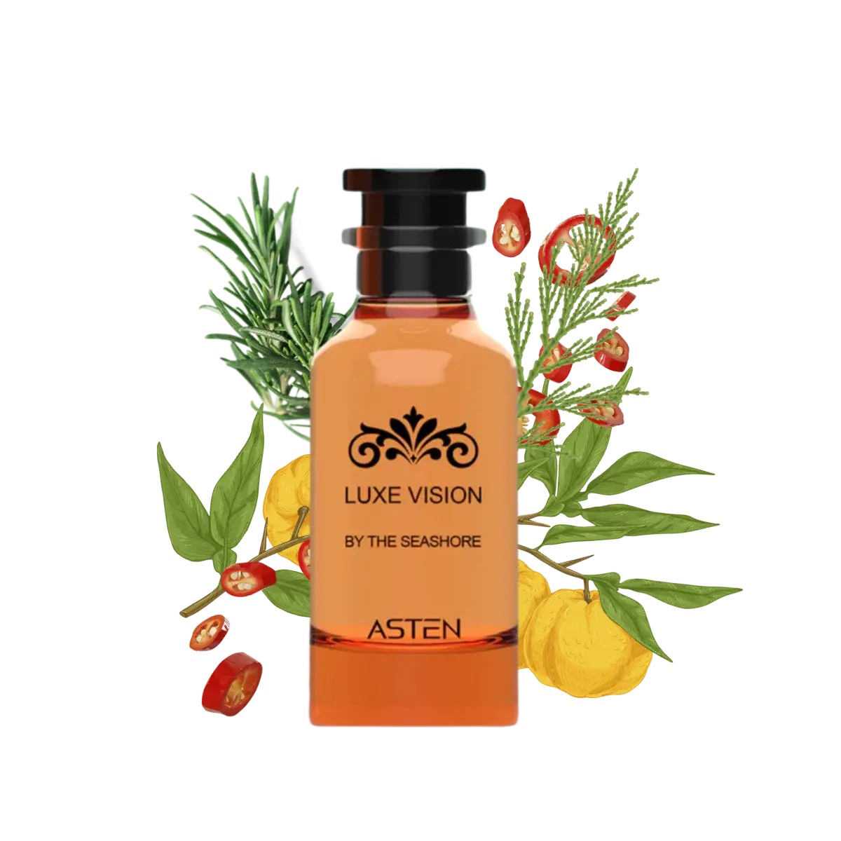 Asten Luxe Vision By The Seashore EDP 100ml Unisex Perfume with Yuzu Neroli Rosemary Sand Cloves Thyme Pink Pepper & Cypress Notes