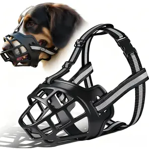 Baskerville Muzzle - Patented Humane Design, Breathable, Dog can Pant and Drink, Adjustable, Padded, Dog Training Muzzle for Small Dogs, Prevents Biting, Wildlife Scavenging