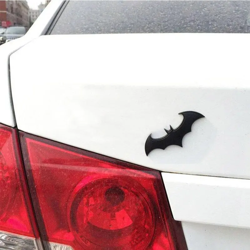 Metal 3D Bat Stickers  Auto Car Logo Cartoon Bat Sticker Metal Badge Emblem Tail Decal Motorcycle Car Accessories Bat Vehicle Decoration Bat Decal For Car Decals For Vehicles