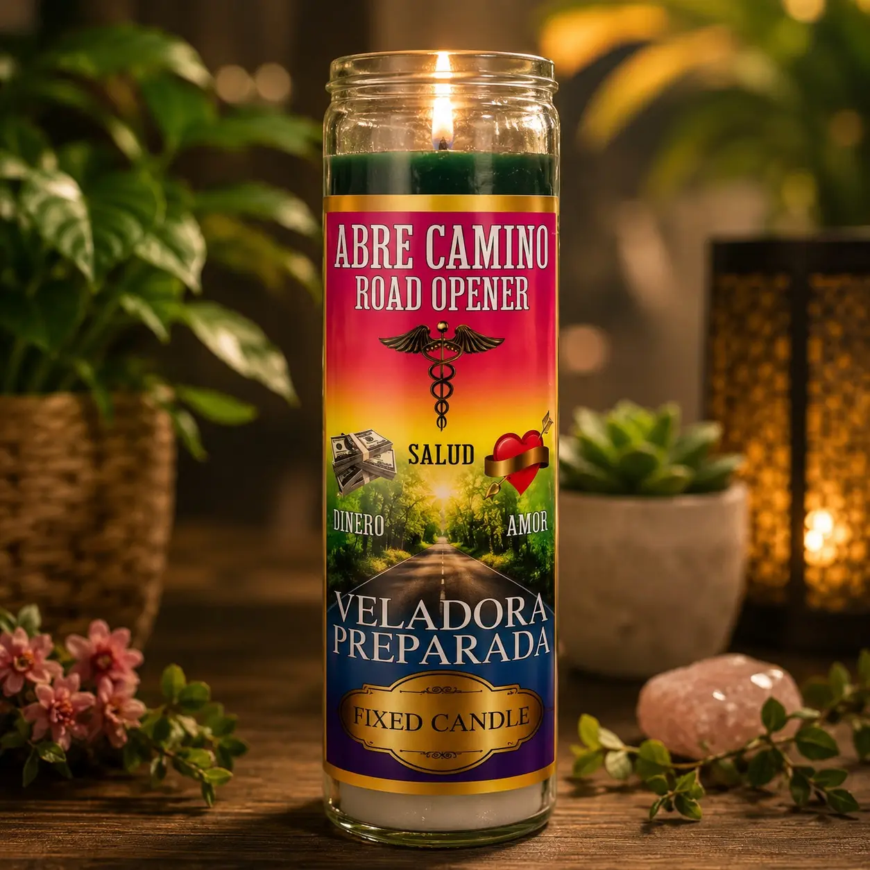 Road Opener Fixed Candle - Abre Caminos Veladora Preparada