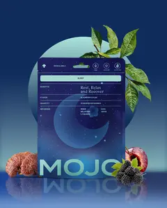 MOJO Sleep Gummies - Blackberry & Plum Flavor - 30 Pack - Natural Sleep Aid with Adaptogens & Mushrooms for Relaxation Better Sleep and Wellness - Vegan Gluten-Free Low Sugar Made in USA - Healthcare