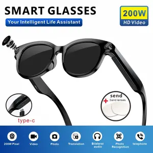 The new wearable smart glasses with a camera come with a pair of transparent lenses, stylish sunglasses for listening to music and answering phone calls. The glasses can shoot videos and provide multilingual translation, making them an ideal gift.