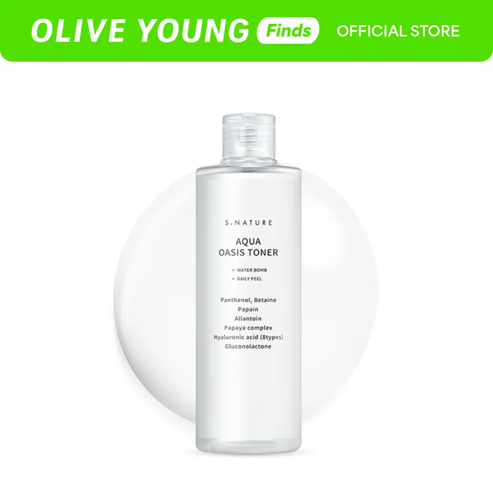 [S.NATURE] Aqua Oasis Toner 10.14 fl oz (300ml) | Intense Hydrating & Soothing Korean Facial Toner with PHA & Panthenol for Sensitive Skin, Calming Redness & Glass Skin Glow | Daily Skincare Gift
