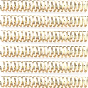 6 count 1" Diameter 23 Holes Metal Wire Binding Spines Binding Cinch Wire Binding  Loop Wires Spiral Double Loop Wire Binding Rings Coils for School Office Document Notebook Making