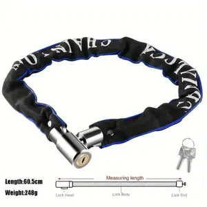 Unbreakable Bike Chain Lock, Anti-Theft Tungsten Steel, Durable Bicycle Security, Reliable Protection for Your Bike, Essential Cycling Gear