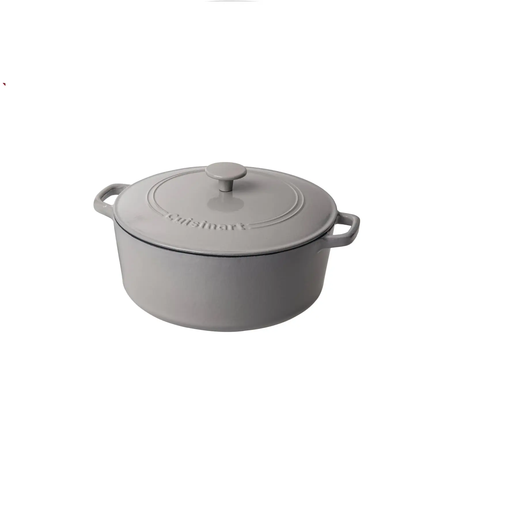 Cuisinart Cast Iron Casserole, Dutch Oven, 7-Quart, Cool Grey