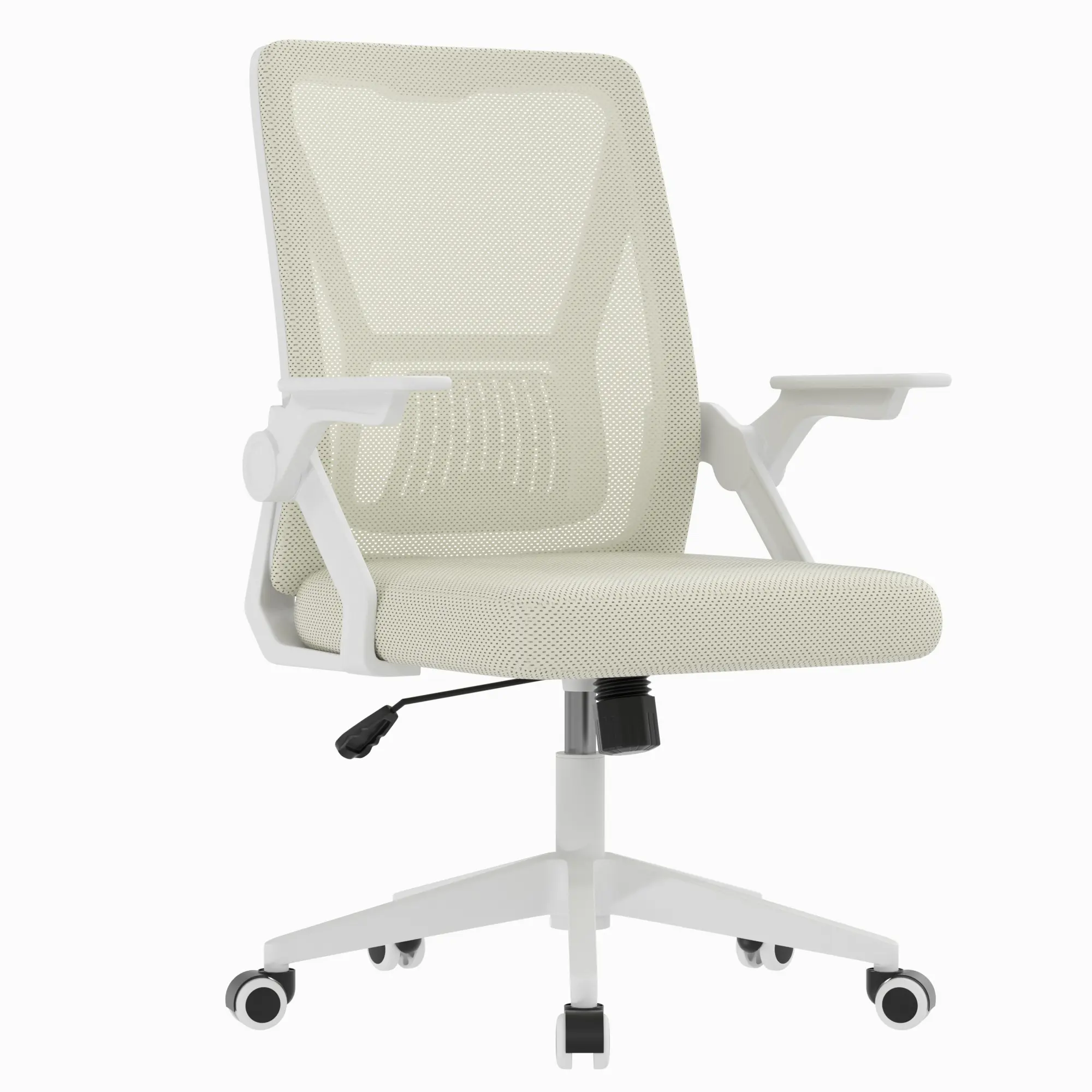 VECELO Office Chair Thickened Reinforced Ergonomic Lumbar Support, Adjustable Height Breathable Mesh With Backrest, Black/Pink/Gray/Beige