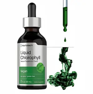 Limited time sale,Horbäach Liquid Chlorophyll Drops |  Natural Peppermint  Flavor | Vegan, Non-GMO & Gluten Free Formula  | 2 fl oz