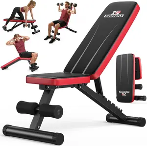 FED FITNESS Adjustable Weight Bench for Home Gym, 660LBS Capacity Workout Bench with 8 Backrests for Chest Shoulders Arms, Compact and Foldable Strength Bench for Small Space Apartment Room
