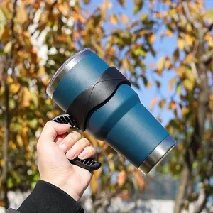 30oz Insulated Car Travel Cup Holder Drink Carrier with Water Cup Handle - Keep Your Drink Secure and Hot!