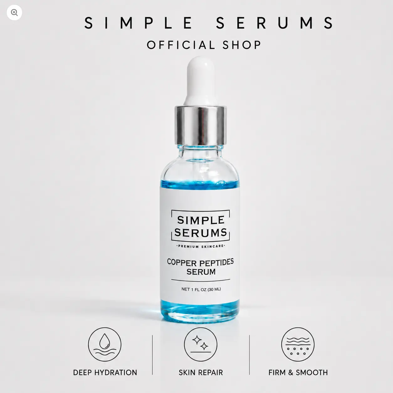 GHK-CU Copper Peptide Serum With Snap-8 & Hyaluronic Acid