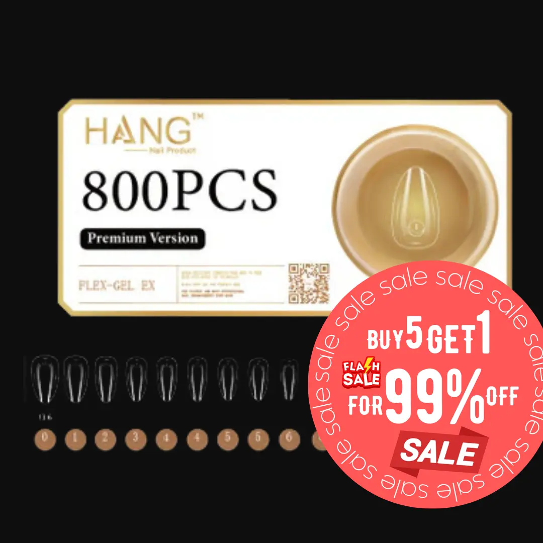 Flex-Gel EX Hang Tip Coffin False Nails, Gel-X Extensions for Beauty & Personal Care Nail Art