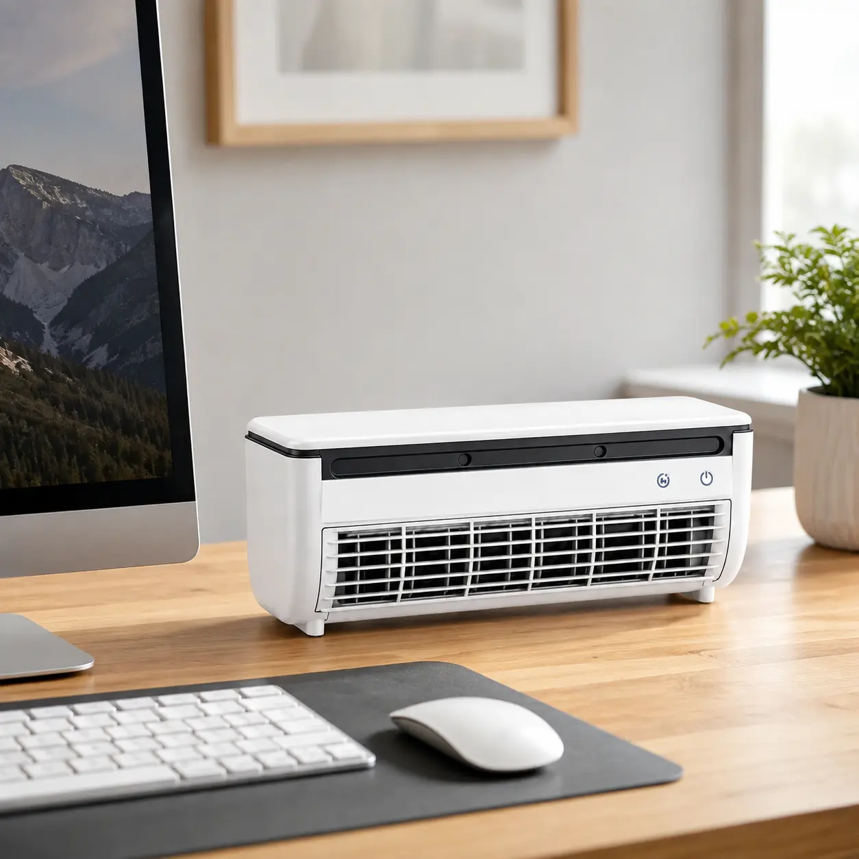 【Not an air conditioner】Portable Ice Mist Rechargeable Fan | Semiconductor Chip | Wall-Mountable | Suitable for Kitchen, Outdoor, and RV Use | 6000mAh High-Performance Battery.