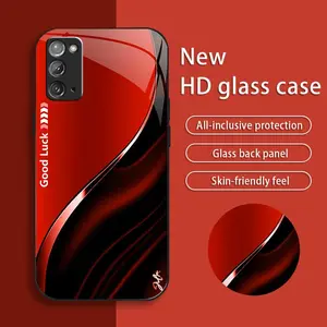 Suitable for [Galaxy Note20] Simple silk gradient glass phone case, affordable, fully shockproof, drop-proof and wear-resistant-888