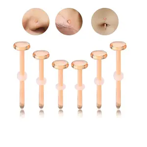 Clear Glass Retainer Piercing, Invisible Skin Tone, Ear/Helix/Tragus/Lip/Brow Jewelry, Everyday Wear