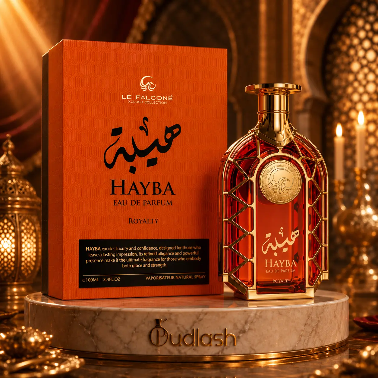 Le Falcone | Hayba Royalty | Unisex Fragrance | 100 ML - 3.4 Oz |  Eau De Parfum | Cinnamon- Cardamom & Orange Blossom