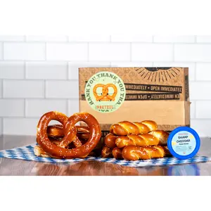 "Thank You" Pretzel Gift Box - 10 Handmade Soft Pretzels from Pennsylvania