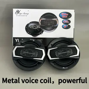 High Powered 600 Watt Coaxial Car Speaker, Easy Installation, Shockproof Design, Suitable for Car Door Speaker Replacement, 6 Inch Universal Size Car Audio, Halloween & Christmas Essentials