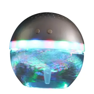 212 MAIN EcoGecko Magic Ball Light-Up Air Washer, Revitalizer and Aroma Oil Diffuser with Lavender Oil, Silver