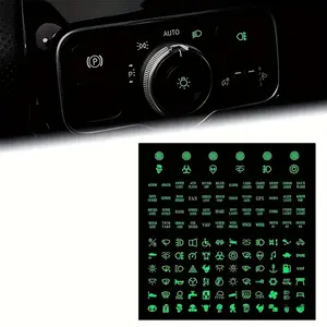 Car Central Control Console Switch Illuminated Sticker Set, Enhance Your Vehicle Interior Lighting, Easy Installation Car Accessories, Car Interior Decor