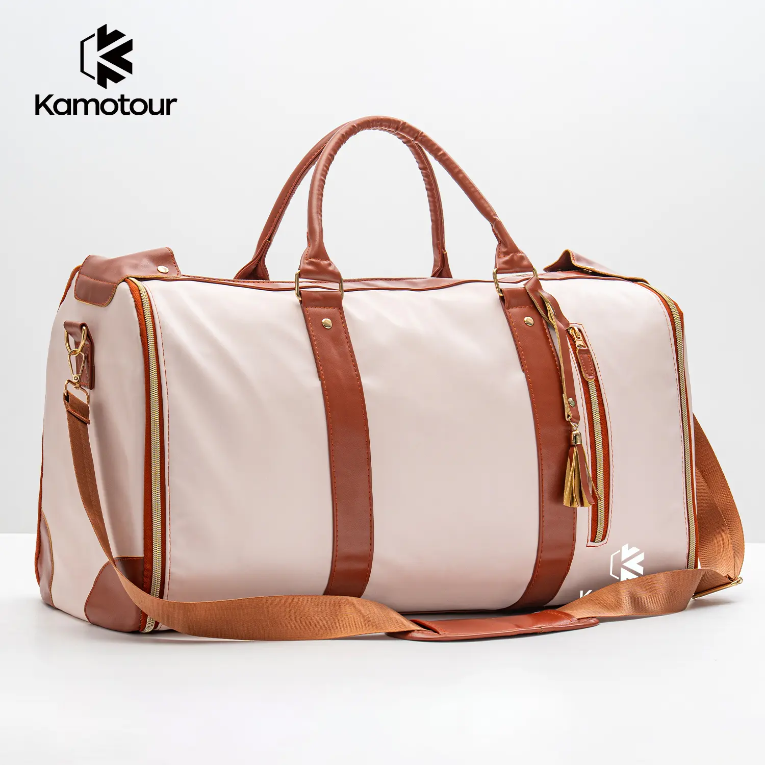 KAMOTOUR Women's Carry-On Garment Duffel Bag - 57L Large Capacity, Waterproof, Foldable, Expandable, Multifunctional, Durable Sports Duffel for Gym, Weekender Travel KT9501, Expandable Travel Bag, Multifunctional Travel Bag