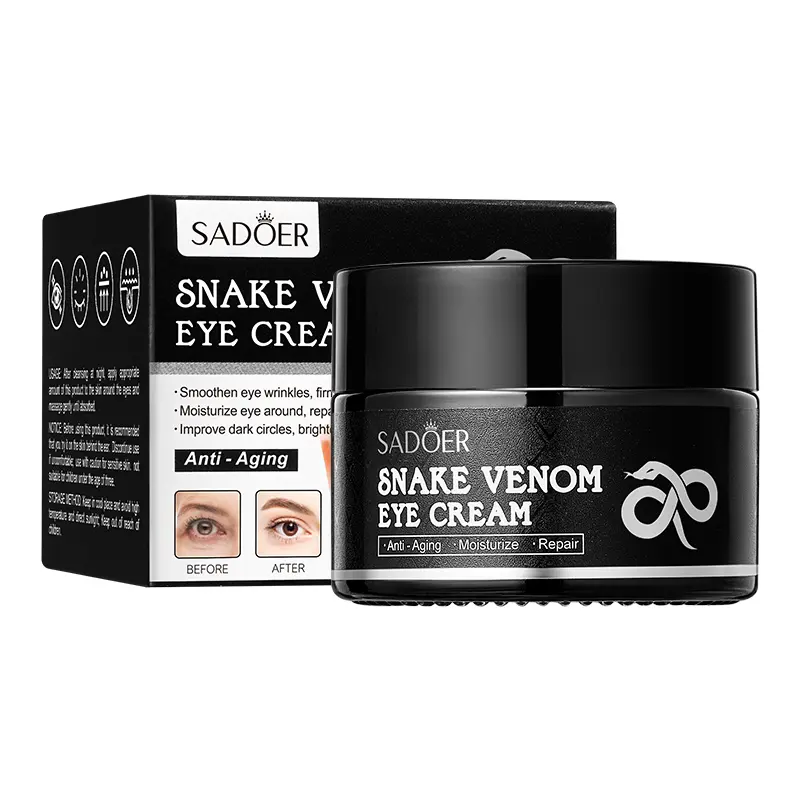 Sadoer Snake Venom Firming Eye Cream - Hydrating Anti-Aging Moisturizer for Adults, All Skin Types, Eye Treatment to Boost Moisture, Smooth Lines, Reduce Wrinkles, Dark Circles, Puffiness, Brighten Area, Eye Treatments