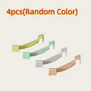 4-Piece Random Color Stackable Clips for Storage Boxes, Optimize Vertical Storage, Ideal for Closet and Food Pantry Shelves, Shelf Dividers