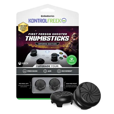 KontrolFreek FPS Freek Inferno for Xbox One and Xbox Series X Controller | 2 Performance Thumbsticks | 1 High-Rise, 1 Mid-Rise | Black