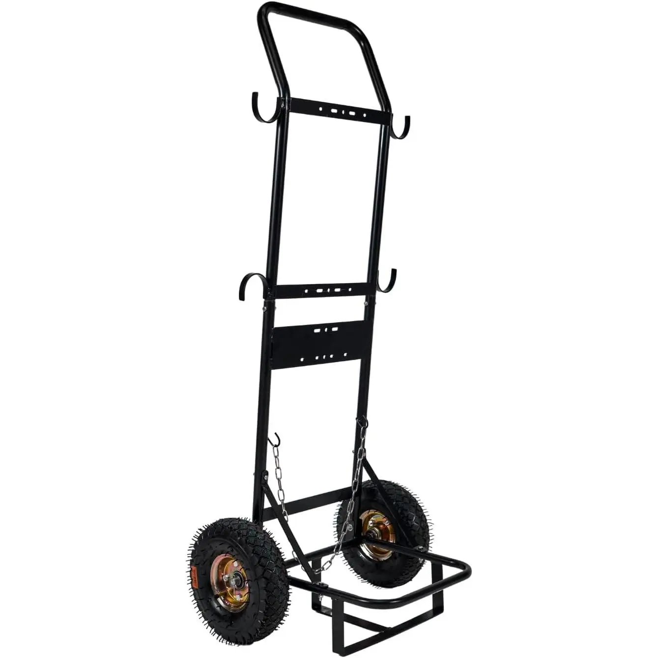 Dolly Hand Cart for Portable Tankless Water Heaters - Foldable Utility Cart on Wheels with 10in Wheels for Rough Ground & Hook Storage, Mobile Hot Water Washing Station for Pet Grooming & Camping, Hot Water Transport