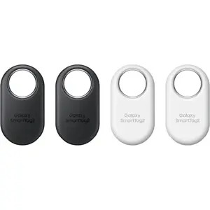 Samsung SmartTag2 - Bluetooth + UWB, IP67 Water and Dust Resistant, Findable via App, 1.5 Year Battery Life (4-Pack) - Black/White