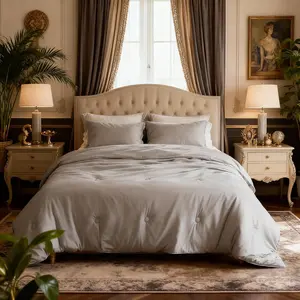 Comforter  Size Grey Soft Bedding for  Seasons Solid Lightweight Quilt  Down Alternative Blanket for Dormitory Camping Bedroom,90x106