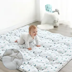 【MothersDayGift】SpringSpirit Non-slip Baby Play Mat Playpen Mat - Thicker Padded Large Soft Foldable Portable Lightweight Indoor Outdoor Activity Mat Kids Christmas Gifts Floor Crawling Tummy Time, White Ocean #Tiktokshopmothersday #SummerVibes