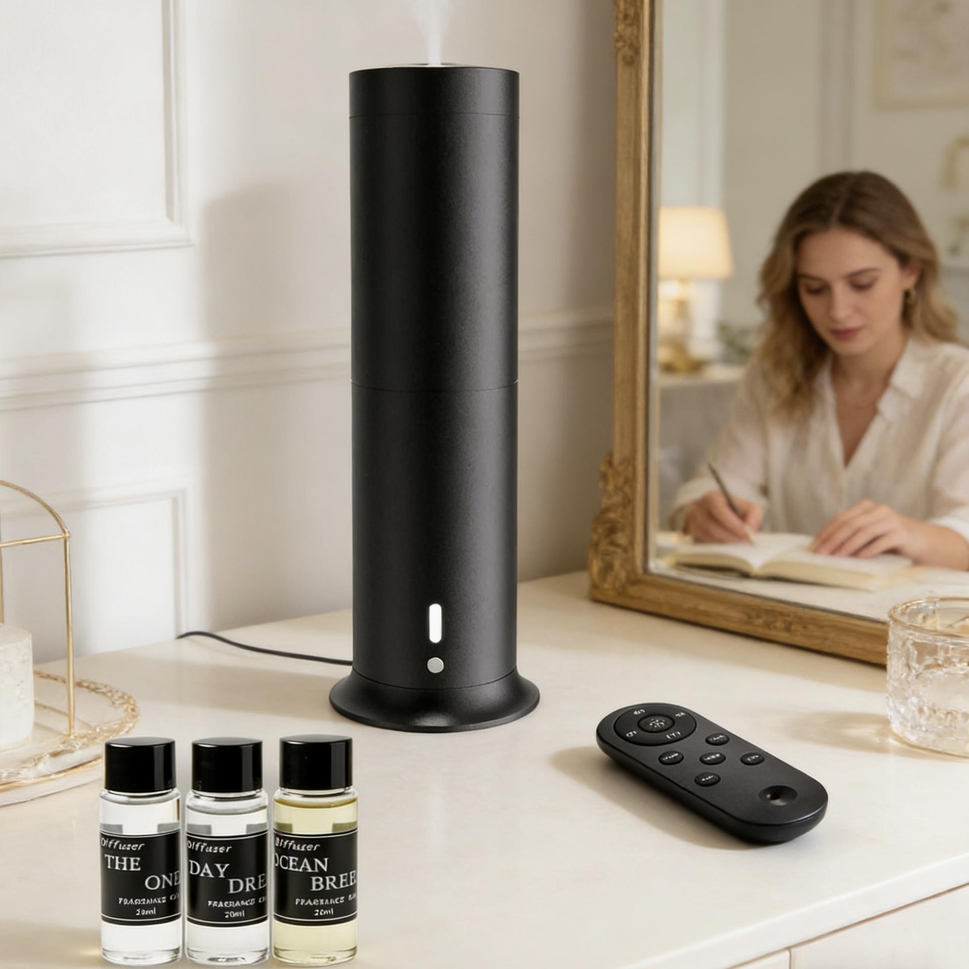 Scentiment Tall Air 2: The Holiday Gift Everyone Will Want – Complete Discovery Kit with 3 Luxury Hotel Oils, Smart Diffuser in Lighthouse Design (Covers 800 SqFt)