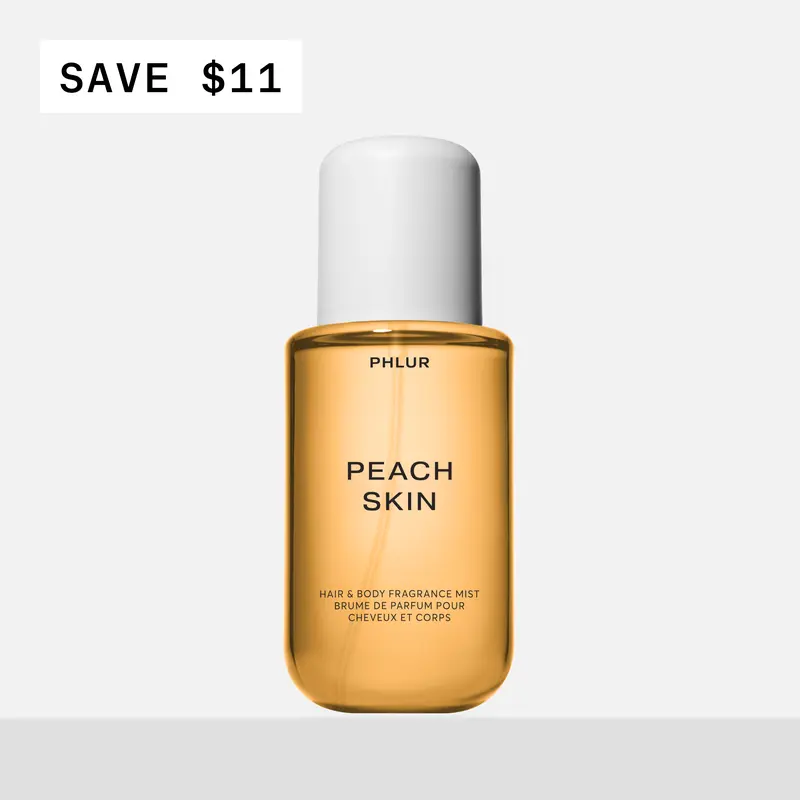PHLUR Peach Skin Body Mist - Full Size Hair & Body Fragrance Mist with Peach, Plum, White Freesia & Sandalwood (8 fl oz)
