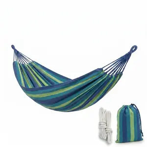 Children's Outdoor Portable Hammock Set with Storage Bag, 78.7" Durable Canvas, Anti-Rollover Design - Backyard, Portable Travel Hammock for Camping, Patio Furniture Summer Gift