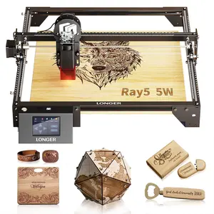 Longer New Upgrade 5w Laser Engraver 5000mW Output 32-bit Motherboard, App Offline Control, DIY Engraver Tool for Metal/Glass/Wood，Engraving Speed of 24,000 mm/min