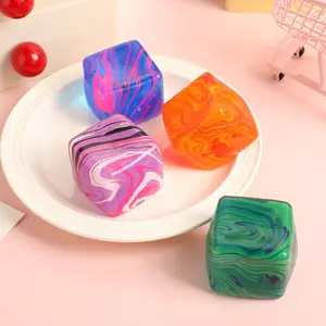 4Pcs Marbled Stress Relief Cube Set, Portable Pocket Fidget Toys for Anxiety, Sensory Gift for Kids & Adults