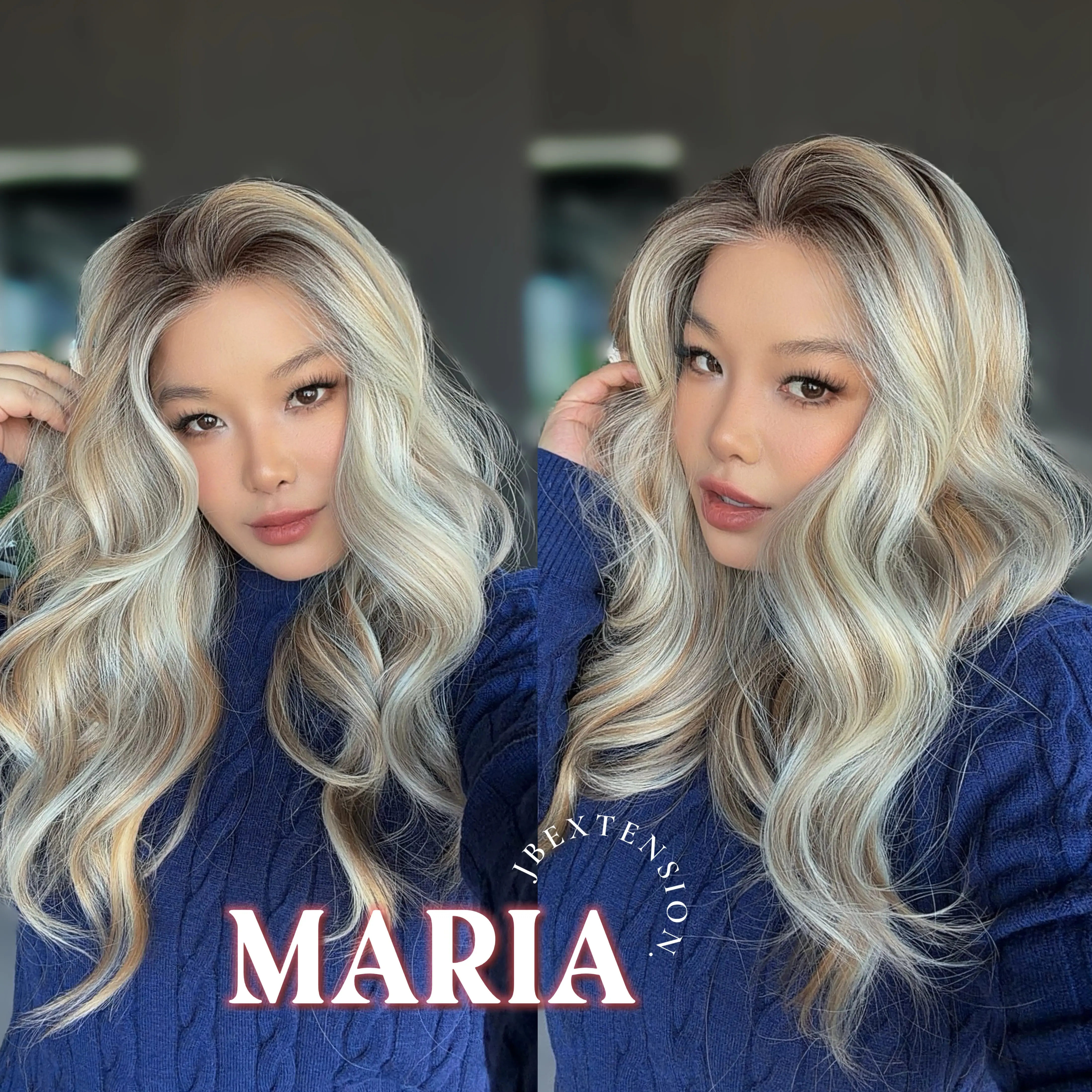 JBEXTENSION 20 Inches Silver Sand Blonde Curly 13X6 Lace Free Part Frontlace Glueless Wig MARIA JBEXTENSION 20 Inches Silver Sand Blonde Curly 13X6 Lace Free Part Frontlace Glueless Wig MARIA