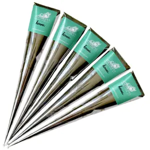 Fresh Henna Paste Ready to Use (In Bottles or Cones) Plant Based, Organic Henna Cone Natural Temporary Tattoo Silky Storage