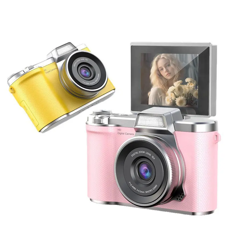 Vintage Retro CCD Digital Camera with High-Definition Dual Lenses & Rear Lens, 1080p HD Video Recording, Stable Video Capture, Compact Pocket Design, Memory Card Support, Selfie Function, Portable Camcorder for Campus Students, Stable Video Recording