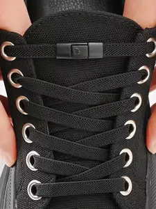 Free-Tie Shoelace Set, 4-16 Pairs Elastic Shoelaces & Buckles, Durable Replacement Laces for Sneakers, Easy Tie Design